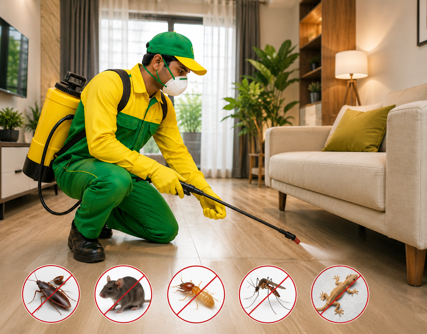 KR Pest Control Professional Team Performing Inspection